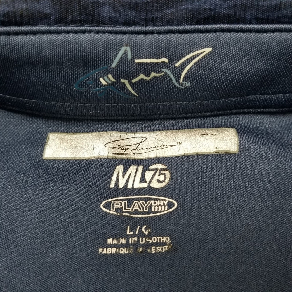Greg Norman Polo Shirt Mens Size L Blue Short Sleeve Performance Golf ML75 - Picture 3 of 8